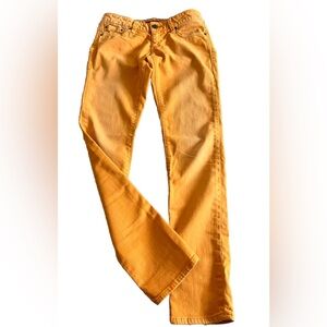 MAVI LINDY Orangey Yellow Low Rise Colored Denim Skinny Jeans Size 28x32
